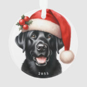 Festive Labrador Retriever Chien Père Noël Noël (dos)