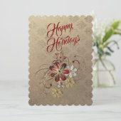 Festive Laurel Fête Invitation (Debout devant)