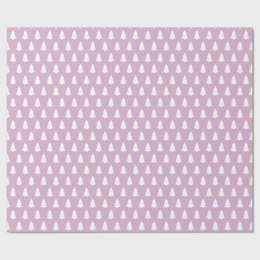 Festive Lavender White kerstboomstructuur Cadeaupapier (Vlak)