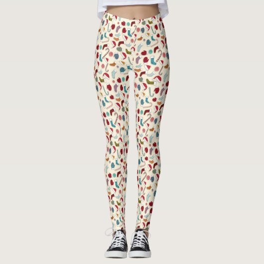 Festive-Leggings voor kerstmis Leggings (Voorkant)