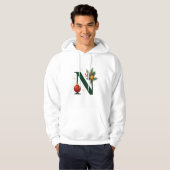Festive Letter N Holiday  Adult Pullover Hoodie (Devant entier)