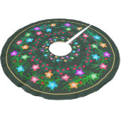 Festive Lights and Holly Holiday Tree Skirt Kerstboom Rok (Gekanteld)