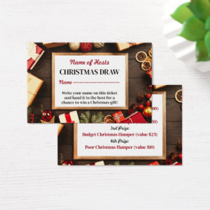 Festive Lijst, kerstfeestkaartjes Visitekaartje