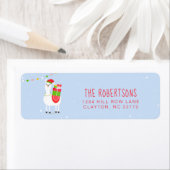 Festive Llama-kerstlabel Etiket (Insitu)