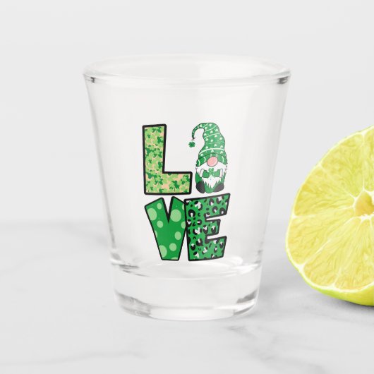 Festive Love Gnome Shot Glas (Voorkant)