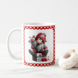 Festive Love Messenger Gnome "Heart and Presents" Koffiemok