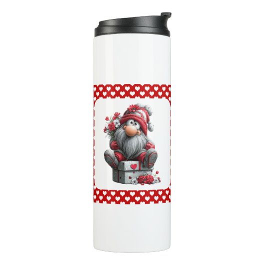 Festive Love Messenger Gnome Thermosbeker (Gedraaid links)