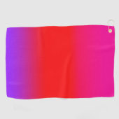 Festive Magenta Red Paars Ombre Golfhanddoek (Horizontaal)
