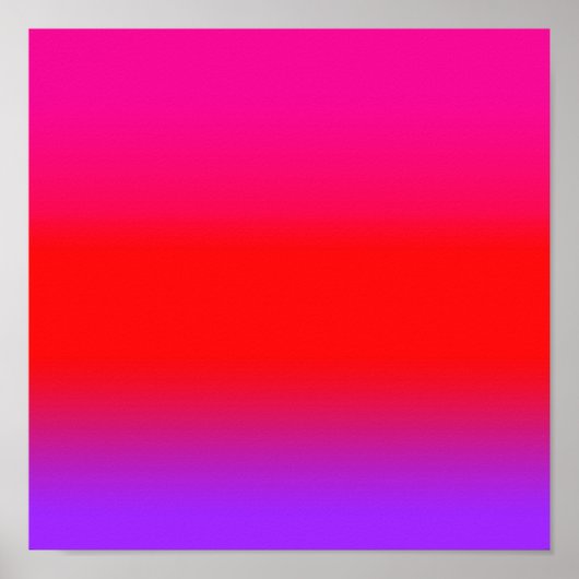 Festive Magenta Red Paars Ombre Poster (Voorkant)
