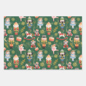 Festive Magical Cute Nutcracker Ballet Characters Inpakpapier Vel (Voorkant 3)