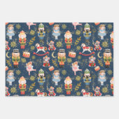 Festive Magical Cute Nutcracker Ballet Characters Inpakpapier Vel (Voorkant)