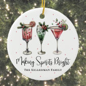Festive Making Spirits Bright Christmas Keramisch Ornament