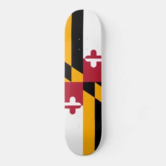 Festive Maryland State Flag Skateboard (Voorkant)