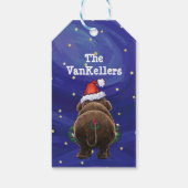 Festive Mastodon Cadeaulabel (Achterkant)