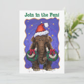 Festive Mastodon Kaart (Staand voorkant)