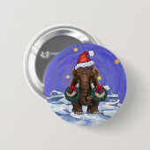 Festive Mastodon Ronde Button 5,7 Cm (Voorkant /achterkant)
