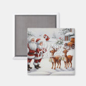 Festive "Merry Christmas" Holiday Cheer Magnet (Recto/Verso)