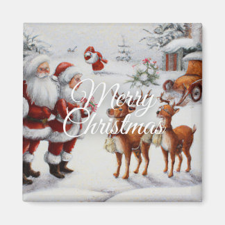 Festive "Merry Christmas" Holiday Cheer Magnet Magneet