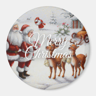 Festive "Merry Christmas" Holiday Cheer Magnet Magneet