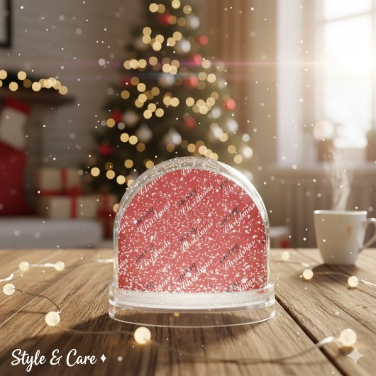 Festive Merry Christmas Patterned Winter Sneeuwbol