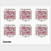 Festive Merry Christmas Sticker (Feuille)