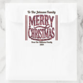Festive Merry Christmas Sticker Design (Sac)