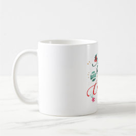 Festive Merry Christmas Typography with Ornaments Koffiemok
