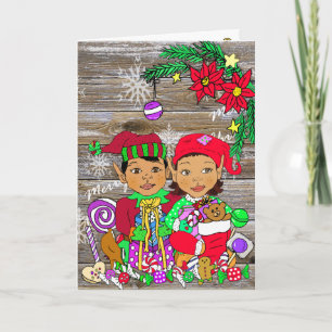 Festive Merry Kerstmis Enic Elves Kaart