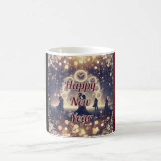 Festive Midnight Clock Happy New Year Mug