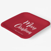 Festive-minimalistisch kerstscript papieren bordje (Gebogen)