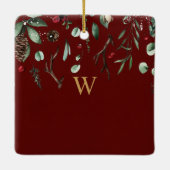 Festive Modern Gold Holiday Keepomwille Ceramic Ba Keramisch Ornament (Achterkant)
