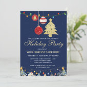 Festive moderne Business Fêtes Invitation (Debout devant)