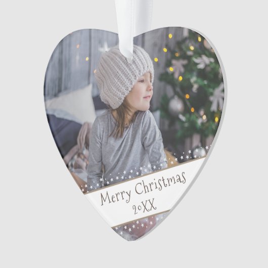 Festive Moderne Kerstfeestdag - Keepomwille Foto Ornament (voorkant)