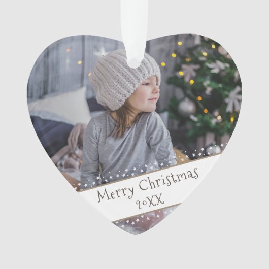 Festive Moderne Kerstfeestdag - Keepomwille Foto Ornament (voorkant)