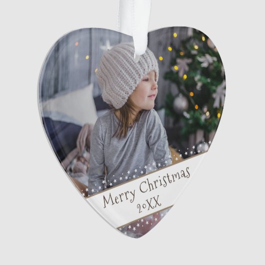 Festive Moderne Kerstfeestdag - Keepomwille Foto Ornament (voorkant)