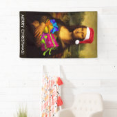 Festive Mona Lisa Santa Claus Spandoek (Insitu)