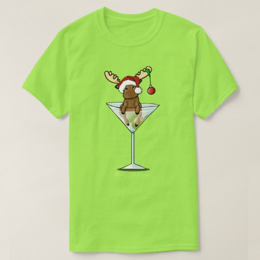 Festive Moose Kerstmis T-shirt (Design voorkant)