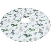 Festive Moose, Trees en Sneeuwkerstpatroon Kerstboom Rok (Gekanteld)