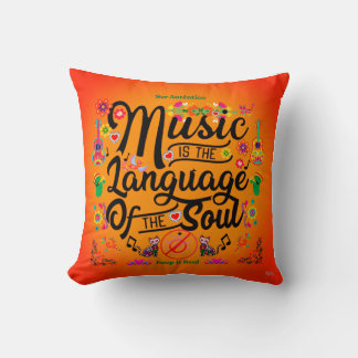 Festive: Music Is The Language Of The Soul (Orng) Kussen
