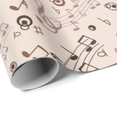 Festive Musical Notes, Bars & Symbols Cadeaupapier (Rol Hoek)