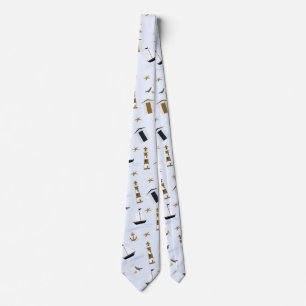 Festive Nautical Print Stropdas