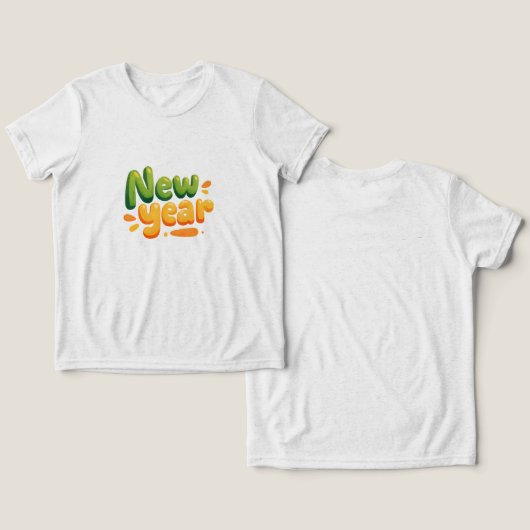 festive new year  Tri-Blend shirt (Ontwerp Voorkant & Achterkant)