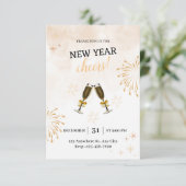 Festive New Year's Eve Party Invitation (Debout devant)