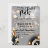 Festive New Year's Party Invitation (Devant)
