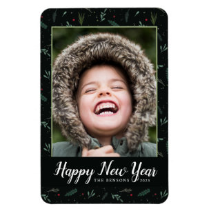 Festive nieuwjaar laat Berries foto Magnet Magneet