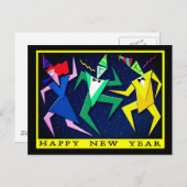 Festive nieuwjaarsprogramma briefkaart (Voorkant / Achterkant)