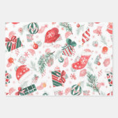 Festive Noël Cadeau Enveloppement Feuilles de papi (Devant 3)