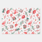 Festive Noël Cadeau Enveloppement Feuilles de papi (Devant 2)