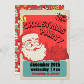 Festive Noël Chapeau Noël Invitation (Devant / Derrière)