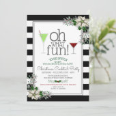 Festive Noël Cocktail Fête Invitation (Debout devant)